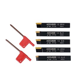 Accusize Industrial Tools 1/2'' 5 Pc Indexable Turning Tool Set, 2380-5082