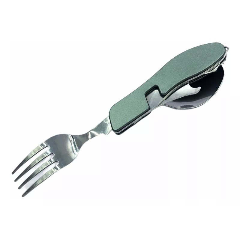 Camping Range Cubiertos Plegables Campismo Senderismo Viaje Navaja 4 En