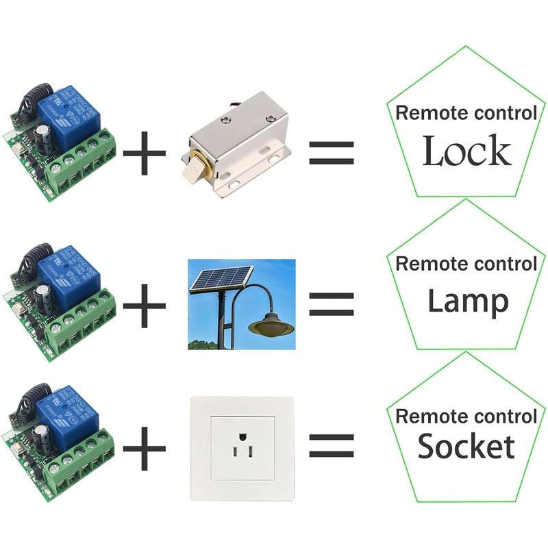 Gebildet 433MHz Universal Remote Control Switch Wireless DC 5-30V 1