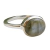 Labradorite Gemstone Sterling Silver Ring US Size 9 / Diameter