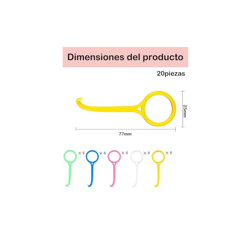 Personal Care Appliance Blanco 2.5 Cm 20 Piezas