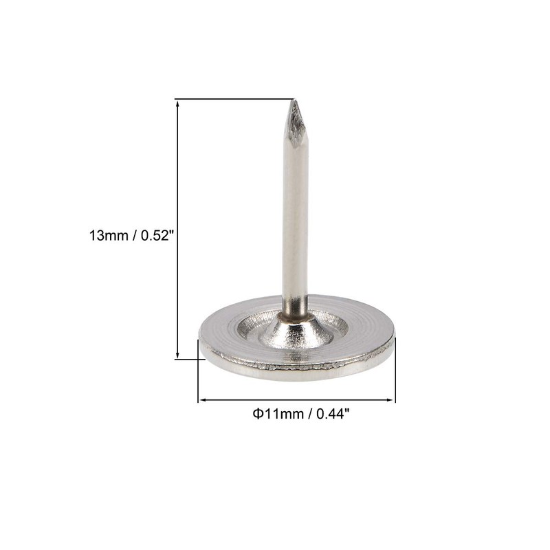 sourcing map Upholstery Nails Tacks 11mmx13mm Flat Head Furniture Nails