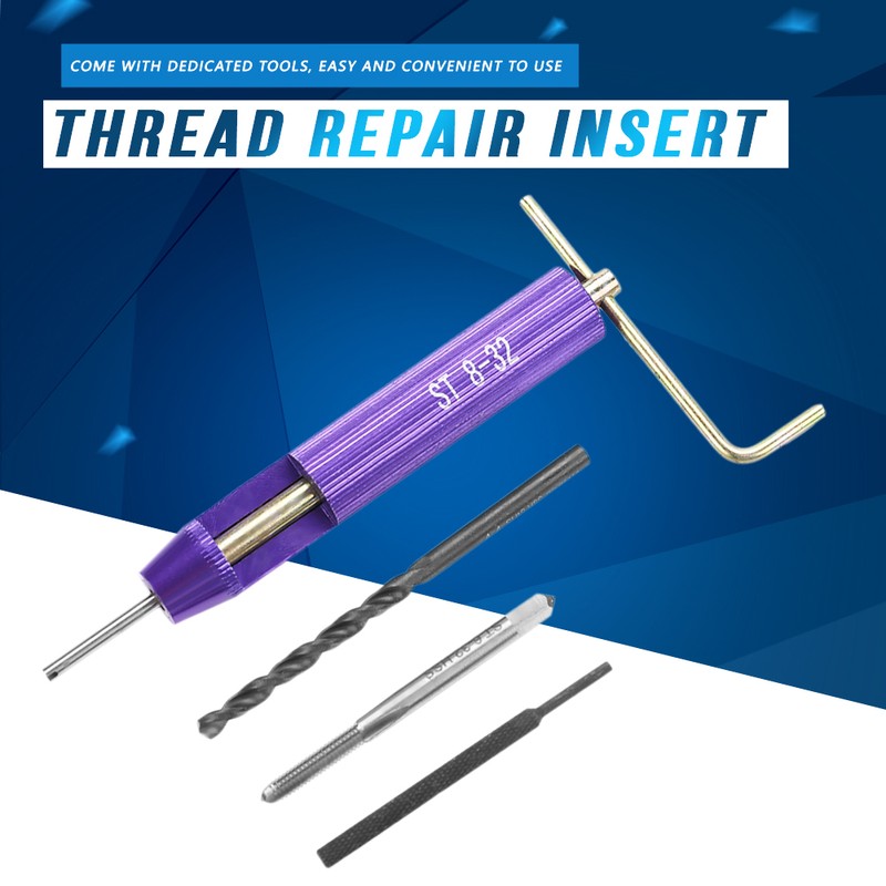 50pcs Stainless Steel Coiled Wire Helical Screw Thread Inserts Kit