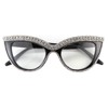 FUPRECIOUS Gafas De Lectura De Ojo De Gato Bling Rhinestone