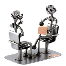 Steelman24 I Nuts and bolts sculpture Psychiatrist With Personal Engraving I Handmade ornaments I I Metal figurine