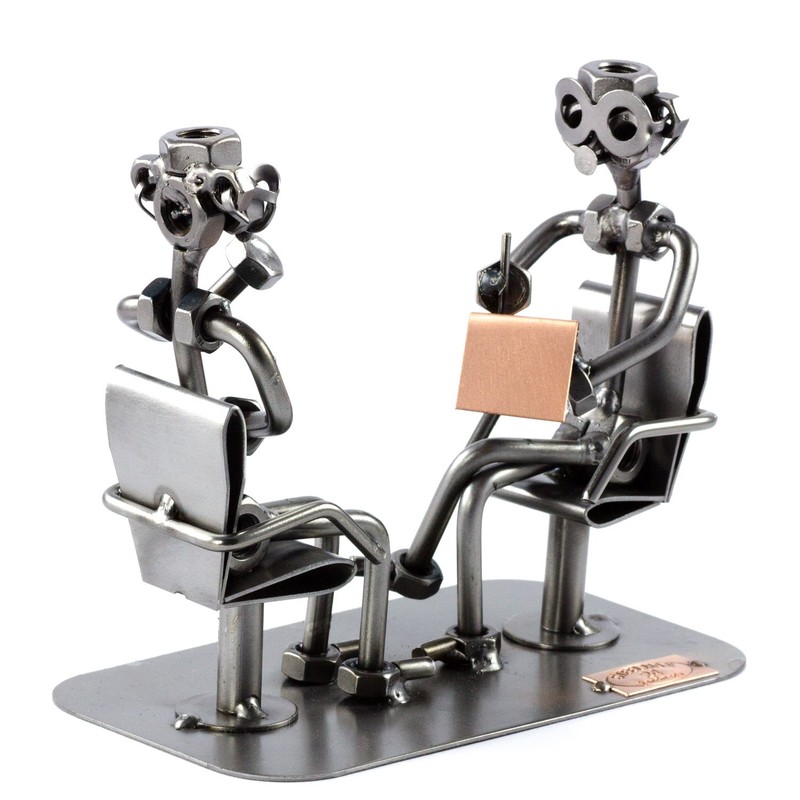 Steelman24 I Nuts and bolts sculpture Psychiatrist With Personal Engraving