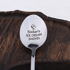 Sister's Ice Cream Shovel Spoon Gift for Sister Birthday Gifts for Sister Spoon Gifts for Sisters Mothers Day Gift for Women Big Little Sis Funny Presents for Sis Sister's Gifts from Sisters Brother