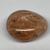 91.8g, 2.1x1.7"x1.1" Natural Untreated Peach Moonstone Palm-Stone Crystal Polished Galet