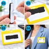 YUXIANLB 12 Pack Magnetic Name Badge Holders (Style 3, Black,