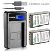 Kastar BLS-5 Battery or LCD Charger for Olympus E-400 E-410