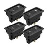 X AUTOHAUX 4pcs DC 12V Universal 6 Pins Momentary Electric
