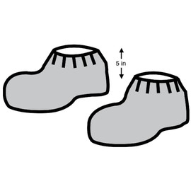 Generic Boot Cover and Shoe Cover, DuPont ProShield, Gray, Skid Resistant, Elastic opening, Serged seams, Protection from non-hazardous liquid splash particles aerosols (Shoe Cover 5 inch, 1 Pair)