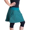 Vishes - Alternative Clothing - Embroidered Cotton Skirt with Flowers,