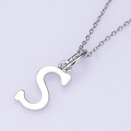 GemShadow Women Girls 925 Sterling Silver S Initial Necklace