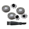3Pcs Replacement Shaver Head Blade Cutters with Clean Brush for