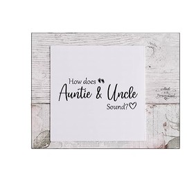 Auntie & Uncle announcement card, How does Aunty and Uncle sound, soon to be, Niece or Nephew arriving soon, celebration card, new parents to be pregnancy reveal,