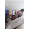Pachamama Women 100% Wool Bed Sofa Socks Handknitted Fairisle Stripe