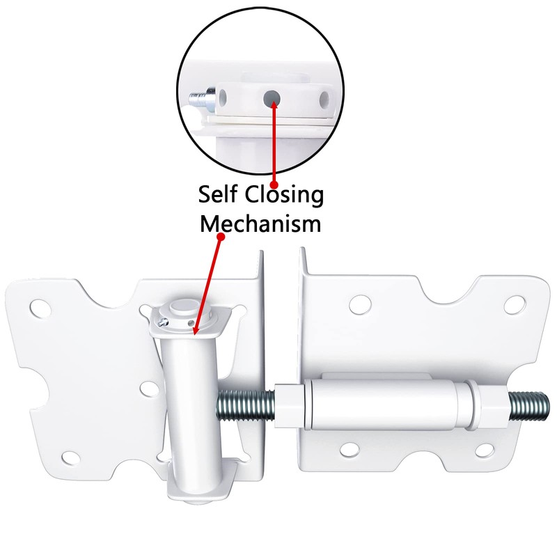 Bordersmover Self-Closing Gate Hinges, Heavy Duty for Vinyl/Wood/Metal Fence, Pack