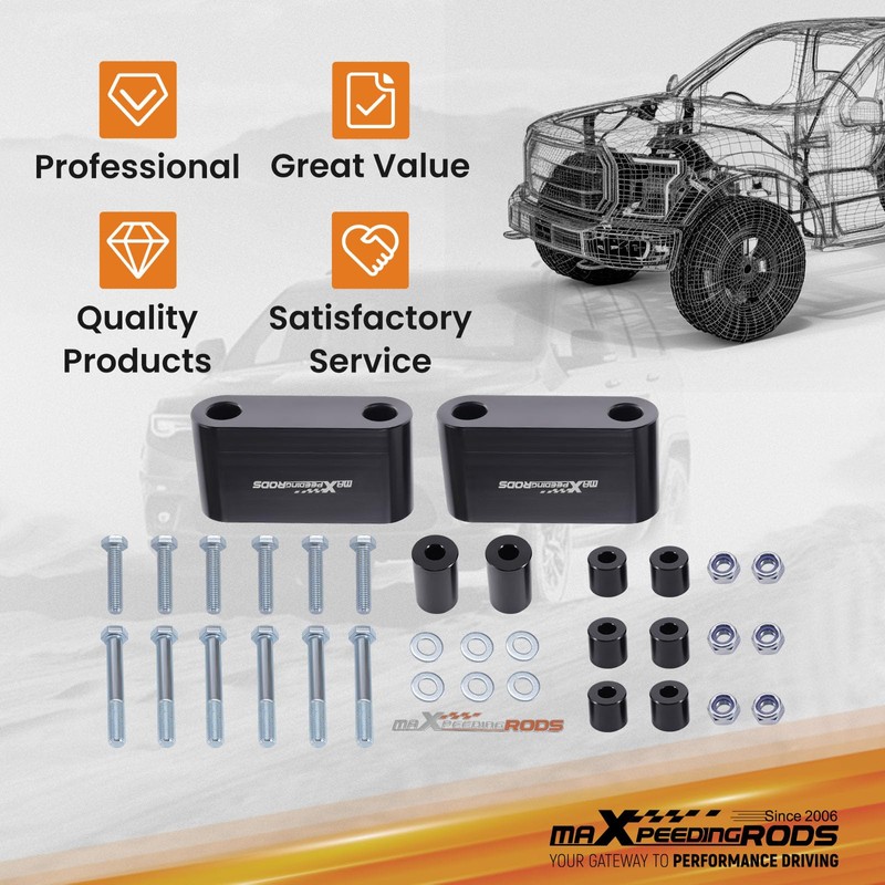 maXpeedingrods 2" Rear Trailing Arm Spacer Kit for 1993-2008 Subaru
