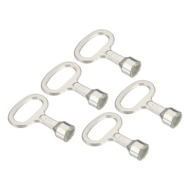 PATIKIL Triangle Socket Spanner Key, 5 Pack Electrical Cabinet Gas Water Meter Switch Key for 0.51"x0.39" Triangular Panel Lock, Silver
