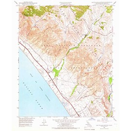 YellowMaps Las Pulgas Canyon CA topo map, 1:24000 Scale, 7.5 X 7.5 Minute, Historical, 1948, Updated 1966, 26.8 x 22.1 in - Tyvek