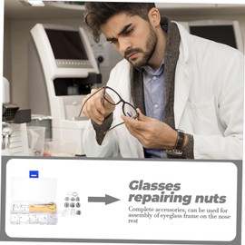 COLLBATH Comprehensive Glasses Repair Kit Nose Holder Pad Screws Nuts Tool Sturdy Material for Friends Family