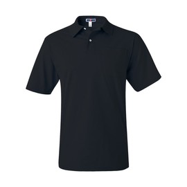 Jerzees 5.6 oz, 50/50 Jersey Pocket Polo with SpotShield, Small, Black