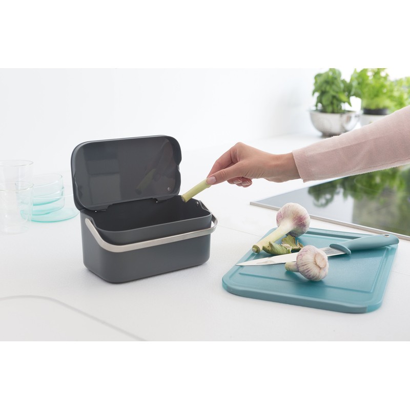 Brabantia Food Waste Caddy, zzzz-s, Dark Grey