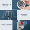 FORIOUS LED Kitchen Faucet with Pull Down Sprayer, Brushed Nickel,