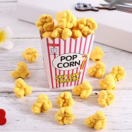 Paquete de 36 gomas de borrar para lápices de palomitas de maíz, para niños, lindos y divertidos borradores de alimentos para estudiantes, suministros escolares, regalos de premio para fiestas