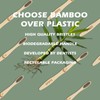 Isshah Biodegradable Eco-Friendly Natural Bamboo Charcoal Toothbrushes, FSC Certified and