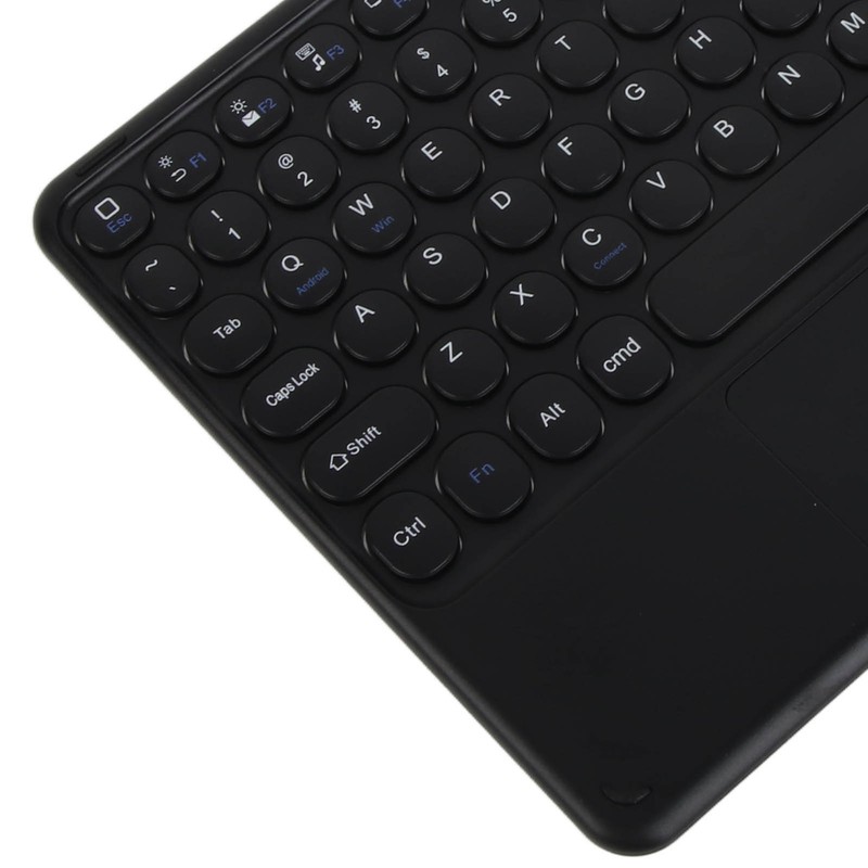 Wireless Keyboard 10in Round Keycap Touchpad Function Portable Widening Enlarging