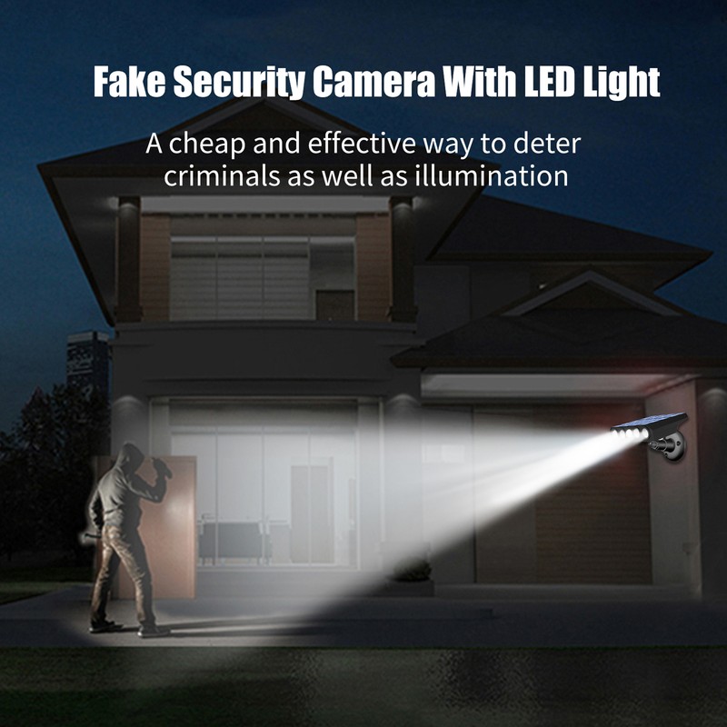 Fake Security Camera Shape LED Security Light Solar Powered Lawn