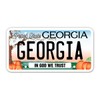 Squiddy Georgia State License Plate Style - Vinyl Sticker Decal for Phone, Laptop, Water Bottle (3.5" Wide)