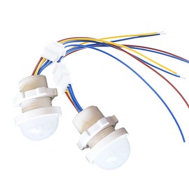 PIR Motion Sensor Module, 85-265 V Motion Sensor Light Switch, PIR Human-Activated Sensor, Detection Distance 3-6 Metres, Applicable to 3-40 W Light, Pack of 2
