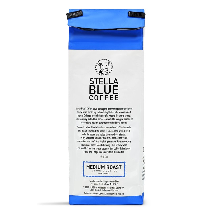 Stella Blue Ground Coffee, Big Cat Blend, Medium Roast, Fresh