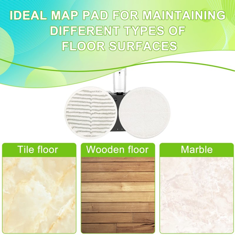 2124 Replacement Pads for Bissell Spinwave Spin Mop, 2 Scrubby