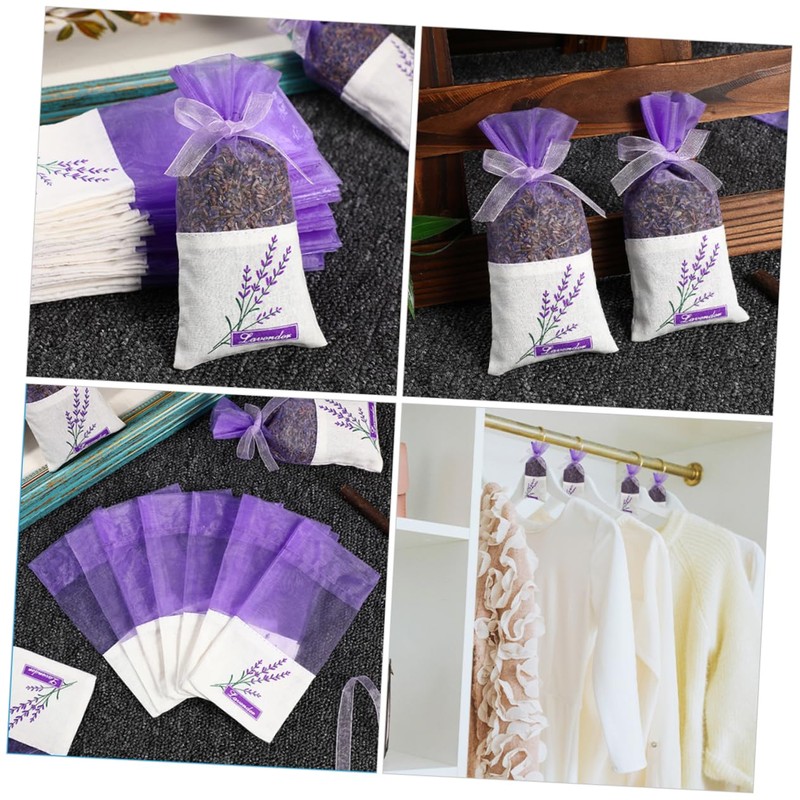 Mobestech 50pcs Empty Lavender Sachet Bags for Dried Lavender Drawstring