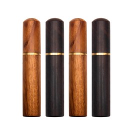 Septe Toothpick Holder, Wooden Portable Sewing Needles Storage Case for Storage Toothpick,Cotton Swab and Other Small Object ,2 ebony + 2 rosewood(4 Pcs)