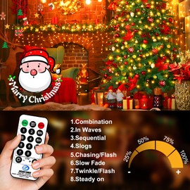 XURISEN 90M 900LED Outdoor Fairy Lights Plug in Christmas Tree Lights Green Copper Wire String Lights Waterproof 8 Modes with Remote Memory for Garden Yard Party Wedding Xmas Decoration- Warm White