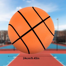 Silent Basketball,2025 Upgraded Version Dribbling Indoor,Lightweight Training Ball für Kinder und Erwachsene,Leiser Basketball, Ball aus Schaumstoff mit Hoher Dichte,Größe 7(24cm)