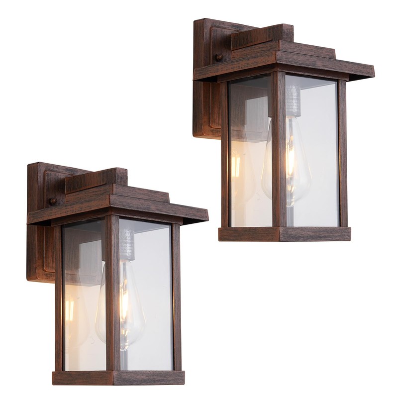 Smeike Outdoor Wall Sconce, Outside Porch Light Fixtures, Anti-Rust Exterior