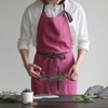 Linen Full Apron Manon Magenta A266 [Lino e Lina/Lino e