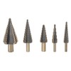 5PCS HSS4241 Step Cone Drill Bit Metric Hole Cutter Bit