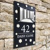 Custom Signs Solar Illuminated Modern Anthracite House Number Sign 24cm