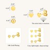 BLISI 3 Pairs Titanium Stud Earrings for Sensitive Ears Minimalist