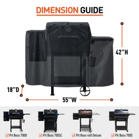 Arcedo Arcedo Grill Cover Compatible with Pit Boss Rancher 700, 440D, Camp Chef, Heavy Duty Waterproof All Weather Protection Outdoor BBQ Wood Pellet Grill Cover