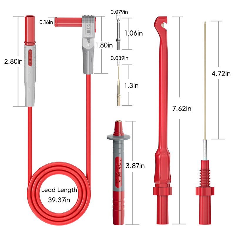 Goupchn Multimeter Automotive Test Leads Kit with Wire Piercing Clip