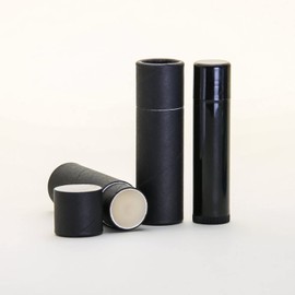 9 mL Black Kraft Paperboard Lip Balm/Salve/Cosmetic/Lotion Tubes (300)