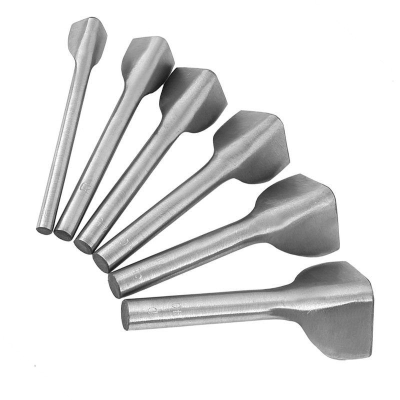 6pcs /set DIY Leather Carft V Shape Punch Belt End